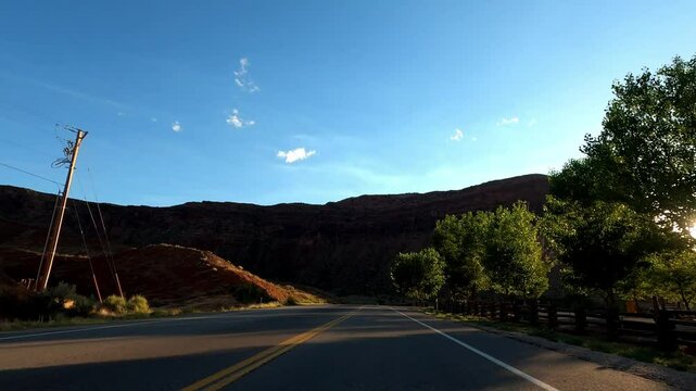 Utah Driving 2106 Moab Red Rock Desert