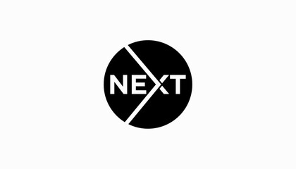Next word Letter Logo design Vector Template