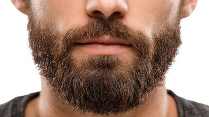 Obraz premium close up of man's beard, isolated, transparent, png, background, cutout