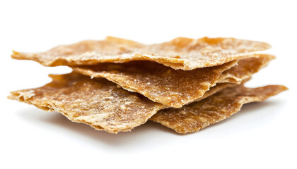 Crispy crackers isolated on white. Delicious snack