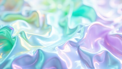 Obraz premium Abstract Iridescent Silk Fabric Texture with Pastel Hues