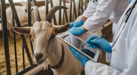 Veterinary Examination of a Goat Comprehensive Healthcare for Farm Animals