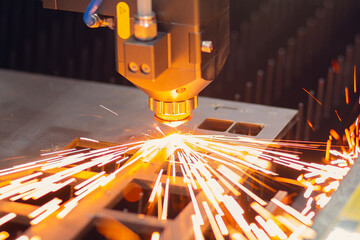 Industrial Laser cutting processing manufacture technology of flat sheet metal steel material with...