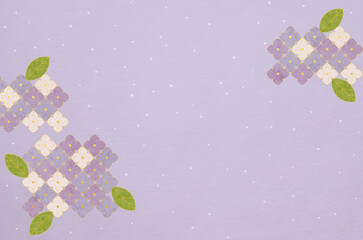 Abstract hydrangea patterned background. Modern designed Japanese washi paper texture.	