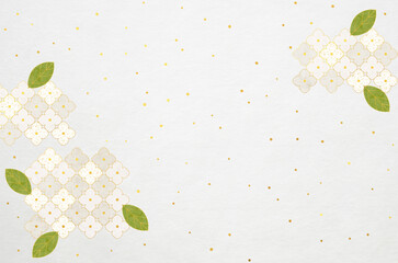 Abstract hydrangea patterned background. Modern designed Japanese washi paper texture.	