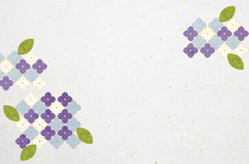 Abstract hydrangea patterned background. Modern designed Japanese washi paper texture.	
