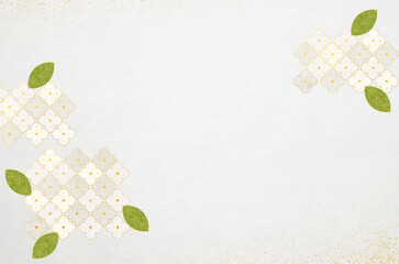 Abstract hydrangea patterned background. Modern designed Japanese washi paper texture.	
