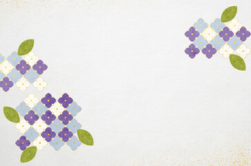 Abstract hydrangea patterned background. Modern designed Japanese washi paper texture.	