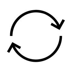 Circular design featuring two arrow spins symbolizing recycling. Ideal for projects focused on sustainability and environmental awareness in various applications