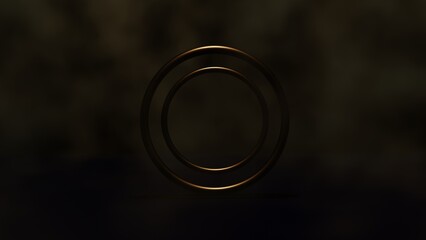 gold, rings, foggy, floating, elegant, dreamy, smooth, 