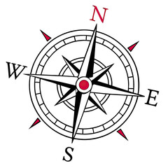 Compass icons showcase the cardinal directions of north south east and west featuring a traditional design with artistic elements for navigation and orientation