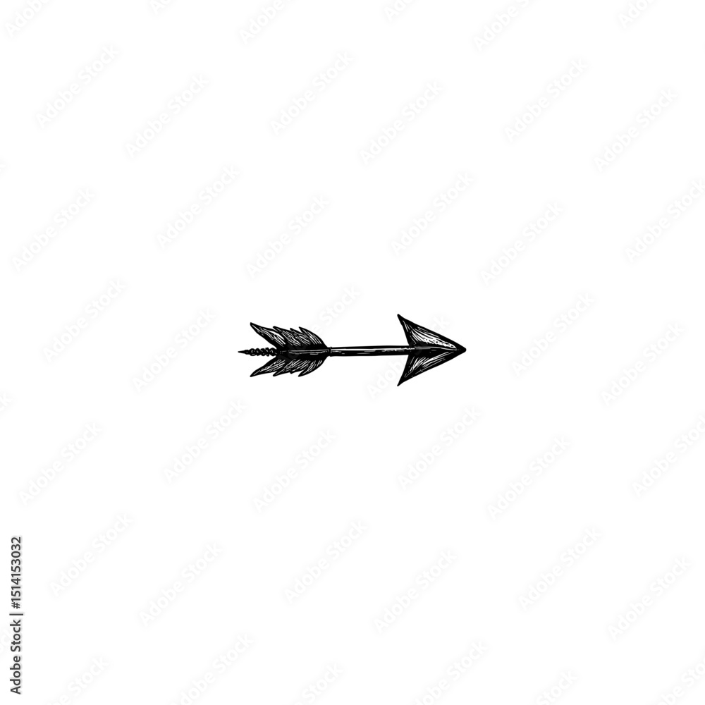Poster an elegant arrow of direction symbol, precision and guidance. perfect for projects related to goal a