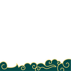 Chinese New Year Cloud Bottom Border