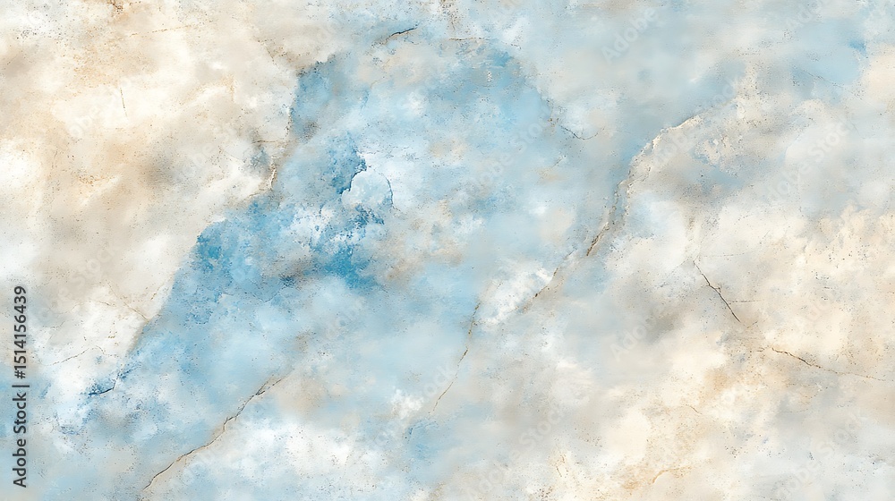Poster abstract skyblue and beige textured background with delicate cracks and smooth transitions