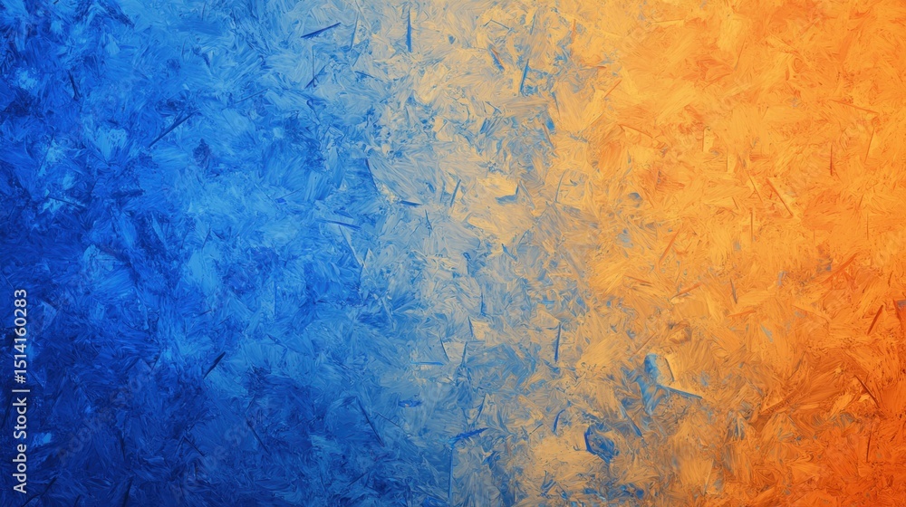 Poster vibrant abstract texture background with a dynamic blue and orange gradient surface pattern