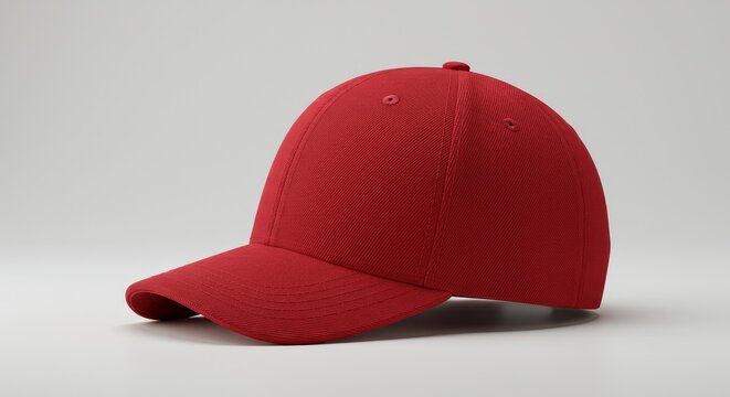 3D Pixelated Red Hat on Grey Background a Geometric Style