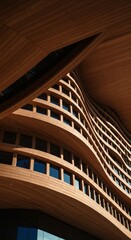 Obraz premium Abstract Architecture Perspective Building With Modern Design Facade