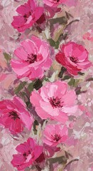 Abstract Floral Pattern With Pink Flowers Seamless Background Design