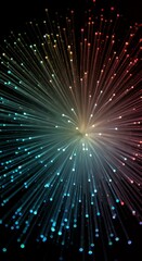 Abstract Glowing Light Rays Background Illustration Colorful Dark