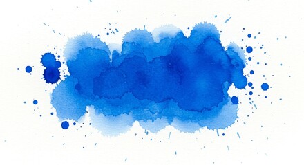 Obraz premium Abstract Watercolor Stain Splatter in Blue Paint Art Texture Background