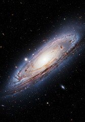 Fototapeta premium Andromeda Galaxy Photo Beautiful Stars Shining Through Deep Outer Space