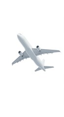 Aeroplane Aircraft Soaring High in White Sky Transportation Travel