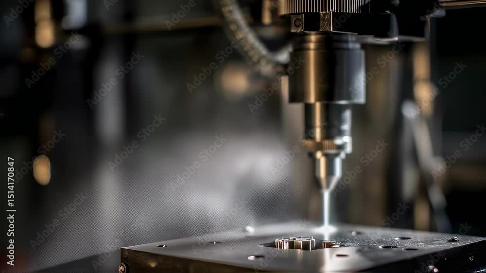 Poster high voltage electrospinning machine generating fine ceramic particle mist during advanced materials