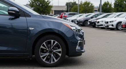 Automobile Photo Cars Parked in Parking Lot on Asphalt Street