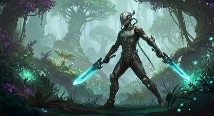 VR Fantasy Warrior with Swords