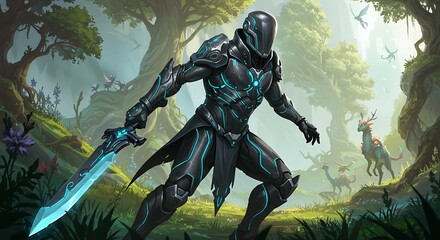 VR Fantasy Warrior in Battle