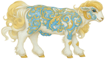 Ornate sheep illustration