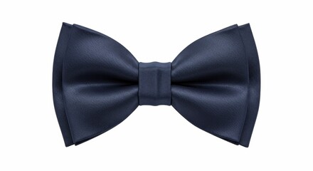 Isolated Shiny Blue Bow Tie Formal Wear Fashion Style Accessory