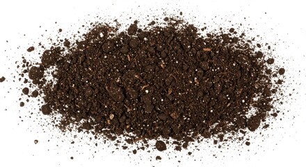 Isolated Heap of Brown Soil Ground Texture Garden Earth Organic