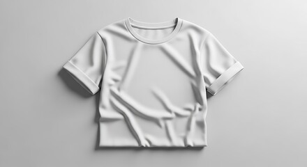 Blank White T-Shirt Mockup Perfect for Apparel Designs and Branding