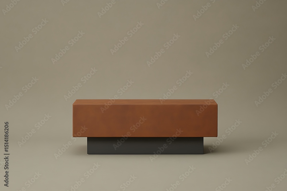 Poster minimalist block display stand showcasing product placement potential