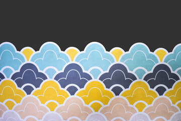 Colorful cloudscape background in pastel tones