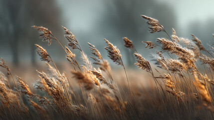 Obraz premium reeds in the morning