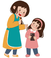 Mom angry wth daughter