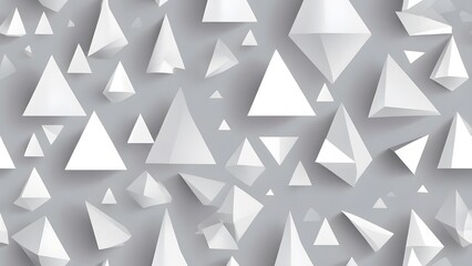 Abstract monochrome geometric pattern featuring various triangles in shades of black, white, and gray, perfect for modern design projects