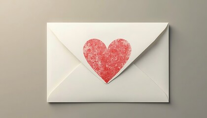 Heart on Envelope Valentine Card