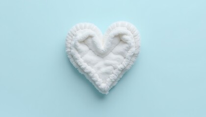 White Heart Against Blue Backdrop