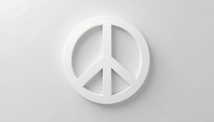 Peace Symbol on White Background