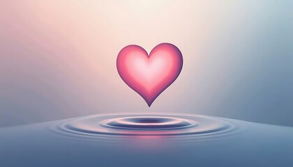 Heart Above Water with Ripples