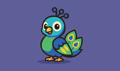 Peacock Mascot Logo, Peacock Illustration, Cartoon Logo, Character, Bird Illustration, Colorful Animal Design, Vector Bird Mascot, Fantasy Creature Logo, Decorative Feathers Art, Gaming or Sports Team
