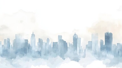 Fototapeta premium A stylized cityscape illustration in muted tones.