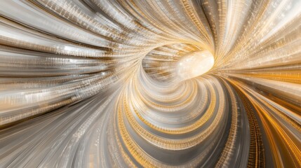 Golden Spiral Vortex: Abstract Digital Art