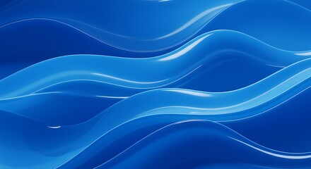 Blue Wave Fluid Background