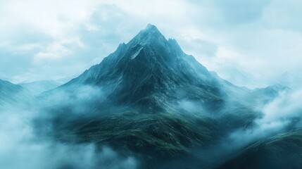 Misty Mountain Majesty: A Serene Landscape