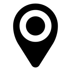 Pin location icon for navigation and maps