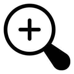 Fototapeta premium Search with plus icon for zoom and finding